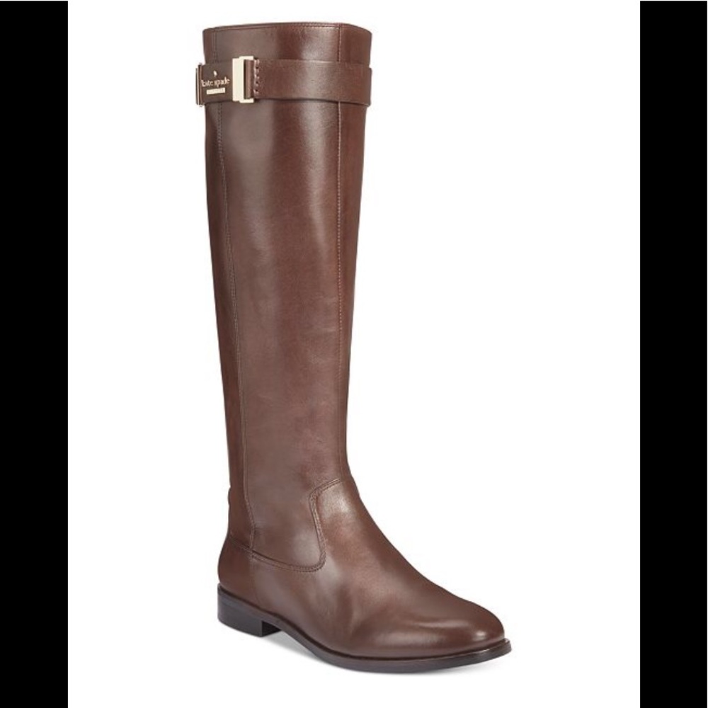 KATE SPADE Ronnie Riding Brown Leather Boots